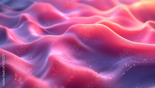 Abstract Glowing Red and Pink Wave Texture with Sparkles