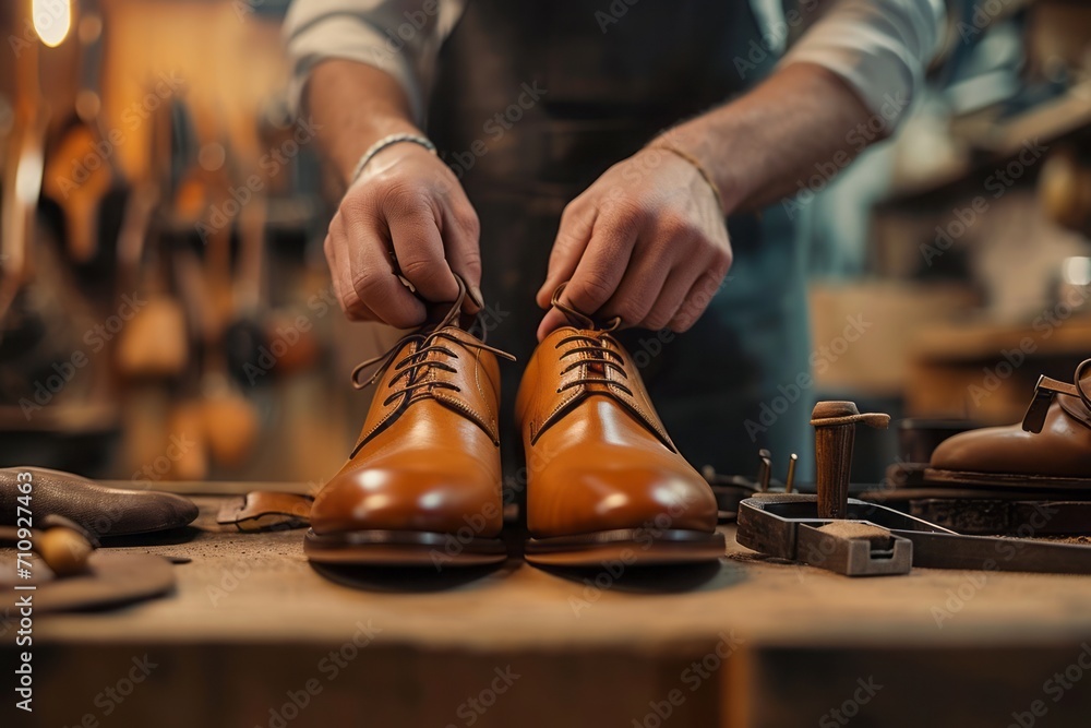 Shoe making business - obrazy, fototapety, plakaty 