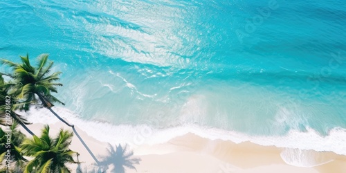 Tropical white sand beach w...