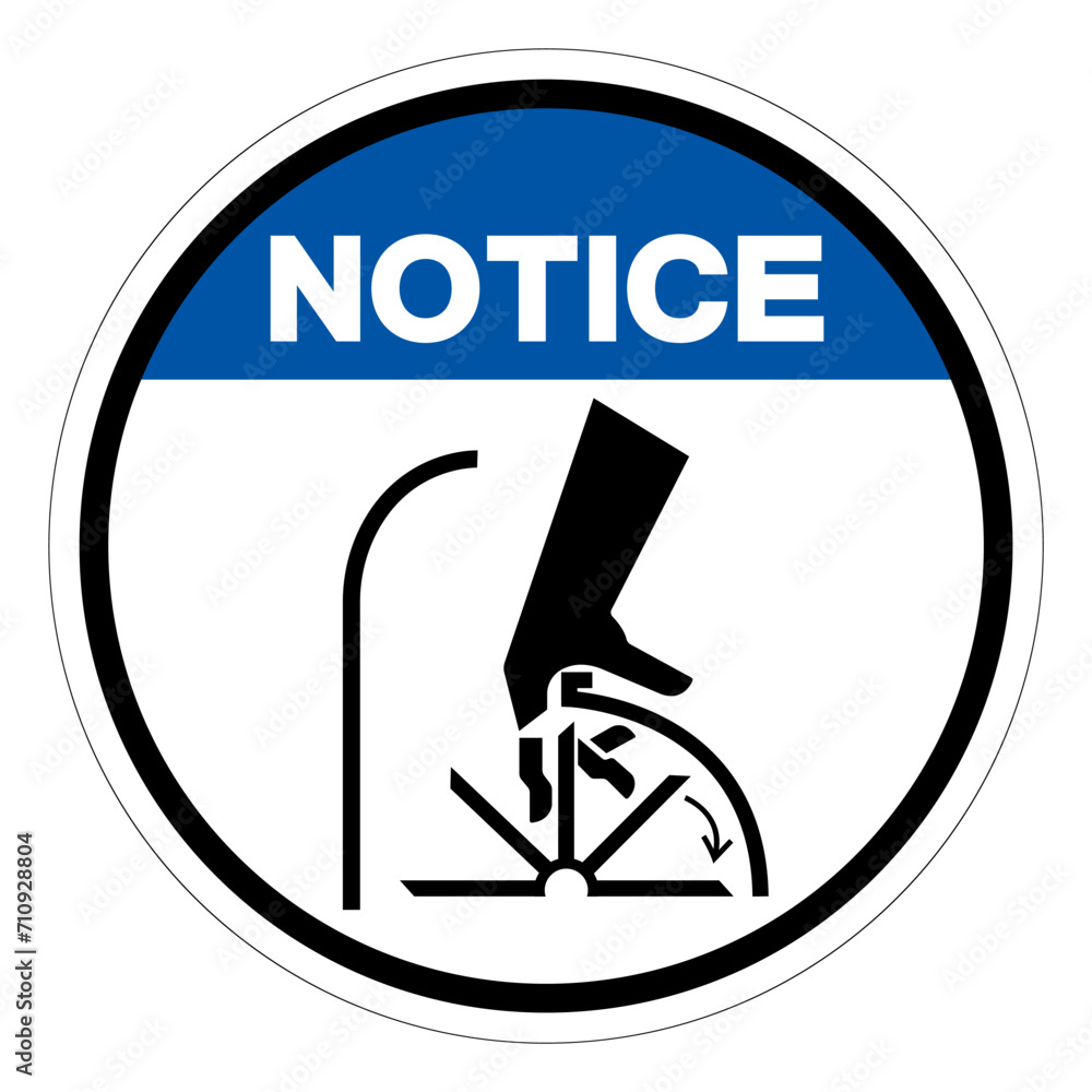 Notice Cutting Hazard Symbol Sign, Vector Illustration, Isolate On White Background Label .EPS10 Notice Cutting Hazard Symbol Sign, Vector Illustration, Isolate On White Background Label .EPS10