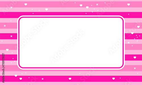 Abstract pink background with little hearts. Decoration banner themed Lol surprise doll girlish style. Invitation card template