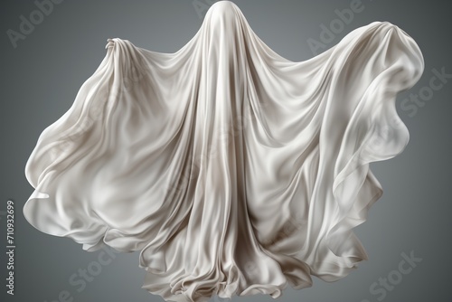 ghostly figure covered with white cloth