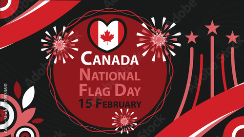 Canada national flag day vector banner design. Happy Canada national flag day modern minimal graphic poster illustration.