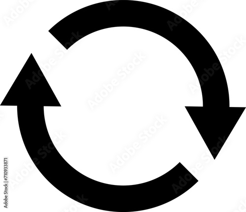 A symbol of two arrows arranged in a circle, vector icon.