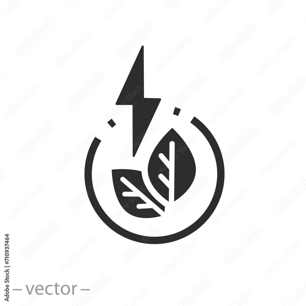 save electricity icon, clean green energy, eco friendly concept, alternative renewable sources, flat symbol on white background - vector illustration save electricity icon, clean green energy, eco friendly concept, alternative renewable sources, flat symbol on white background - vector illustration