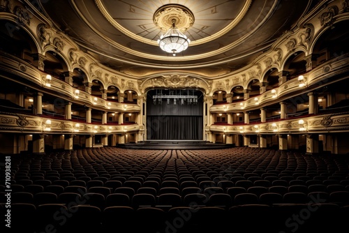 An empty opera theater  wallpaper background