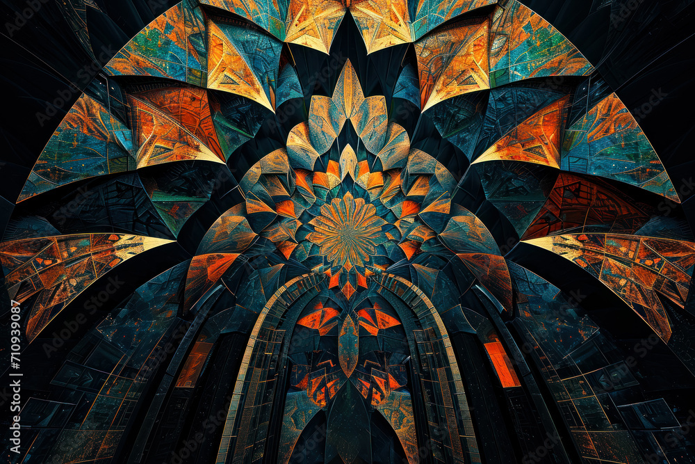 abstract multi-colored background from geometric shapes fractal abstract multi-colored background from geometric shapes fractal