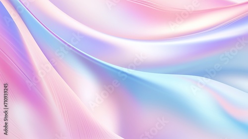 The background is made up of abstract pastel and holographic textures.