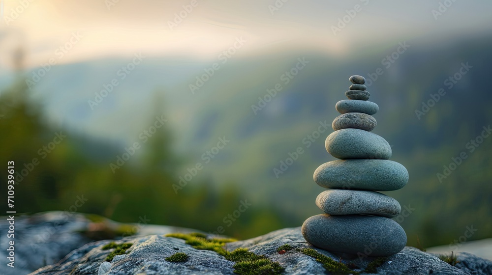 Stack of Rocks on Rock-Covered Hillside Stack of Rocks on Rock-Covered Hillside