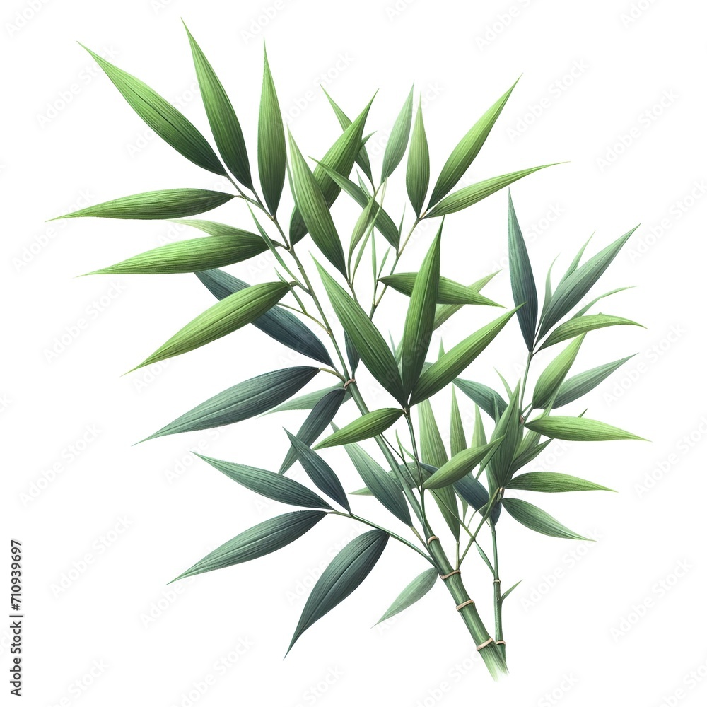 Obraz premium Watercolor paint bamboo plant for card decor