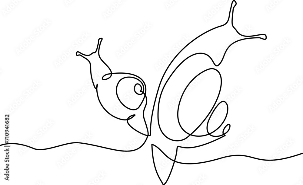 Snail mother with baby. Family love. Mothers day concept Snail mother with baby. Family love. Mothers day concept