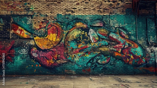 Graffiti-Adorned Wall