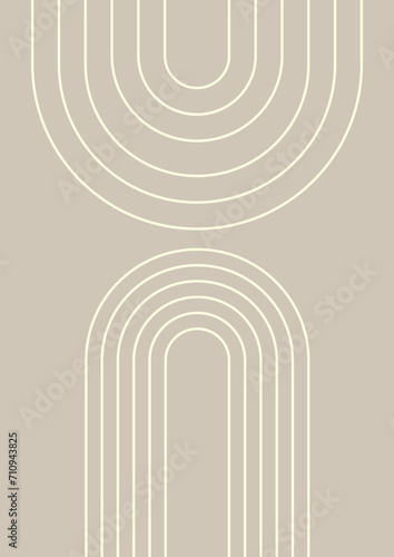 Minimalistic abstract art illustration in pastel colours made from geometric figures, simple lines, simple shapes 