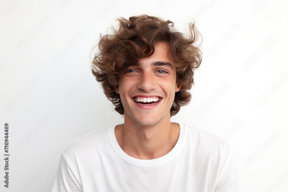 Young smiling man on white background Young smiling man on white background