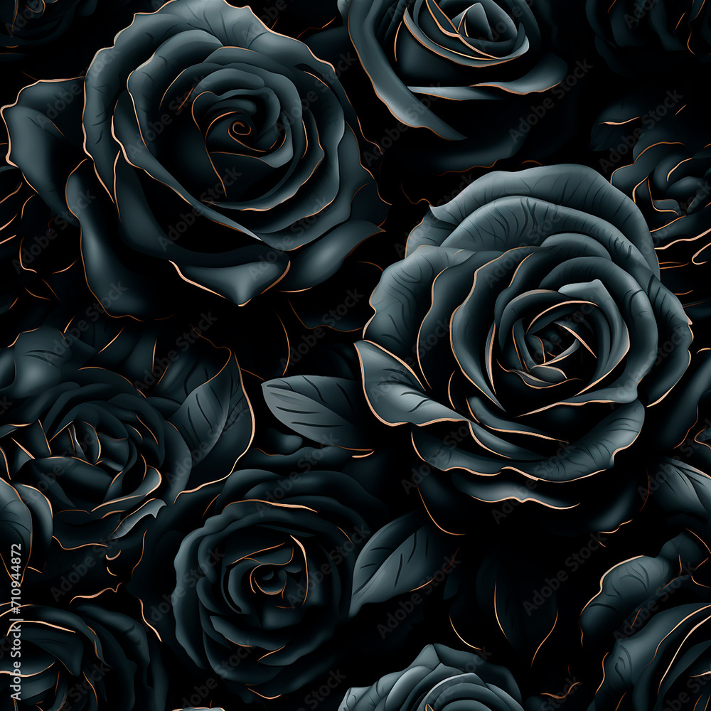 Patron de Texturas enlosable sin bordes de Rosas Negras Patron de Texturas enlosable sin bordes de Rosas Negras