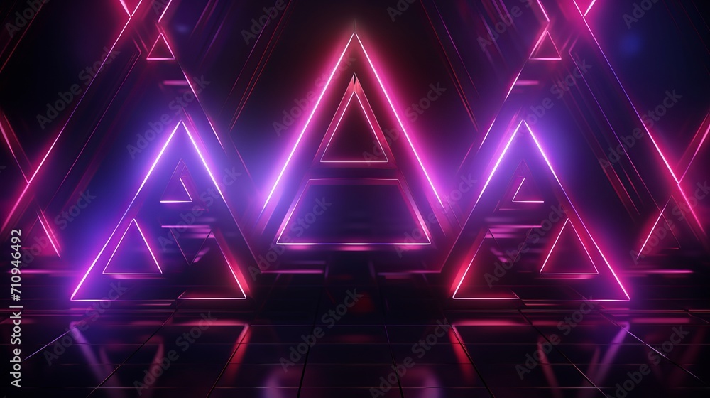 Neon laser lights are used to illustrate geometric shapes, making them great for backgrounds and wallpapers. Neon laser lights are used to illustrate geometric shapes, making them great for backgrounds and wallpapers.