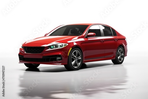 New car  sedan type in modern style. Copy-space  banner composition. 3D illustration 
