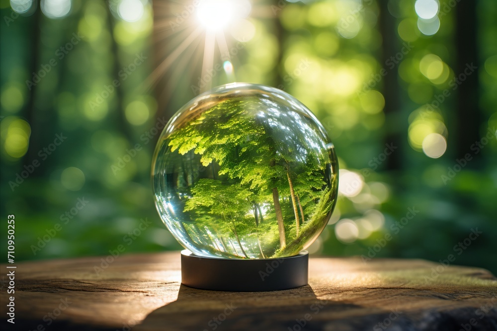 Green Forest Globe Glass with CO2 Icons. Carbon Emission Reduction and Sustainable Concepts Green Forest Globe Glass with CO2 Icons. Carbon Emission Reduction and Sustainable Concepts