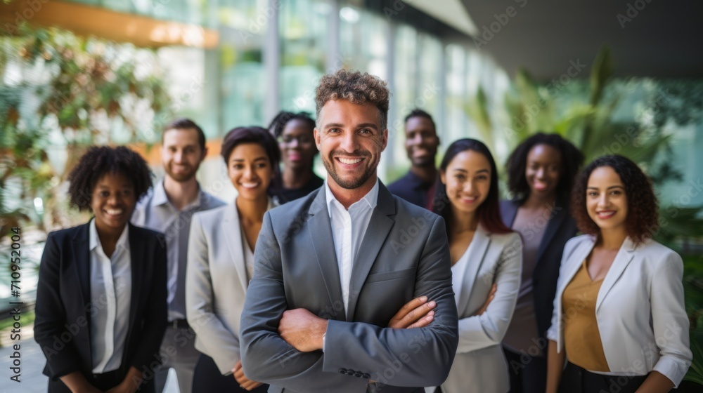 a group of businessmen of different nationalities in business suits in the office. concept business, work, team, group a group of businessmen of different nationalities in business suits in the office. concept business, work, team, group