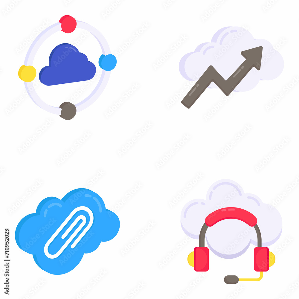 Pack of Cloud Computing and Security Flat Icons
Pack of Cloud Computing and Security Flat Icons
