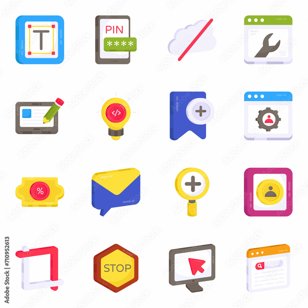 Pack of Unique Flat Icons
Pack of Unique Flat Icons