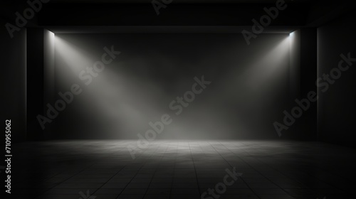 A room that is dark and has a light background