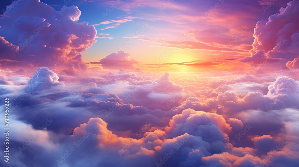 Clouds that are brightly colored. Clouds that are brightly colored.