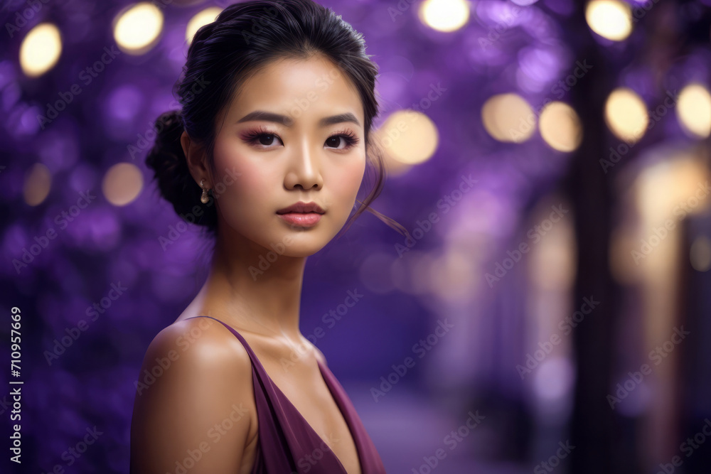 Beautiful young attractive asian lady portrait. Style and fashion. Diversity representation Beautiful young attractive asian lady portrait. Style and fashion. Diversity representation