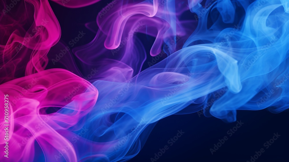 Smoke effects that are blue and pink with a black background. Smoke effects that are blue and pink with a black background.
