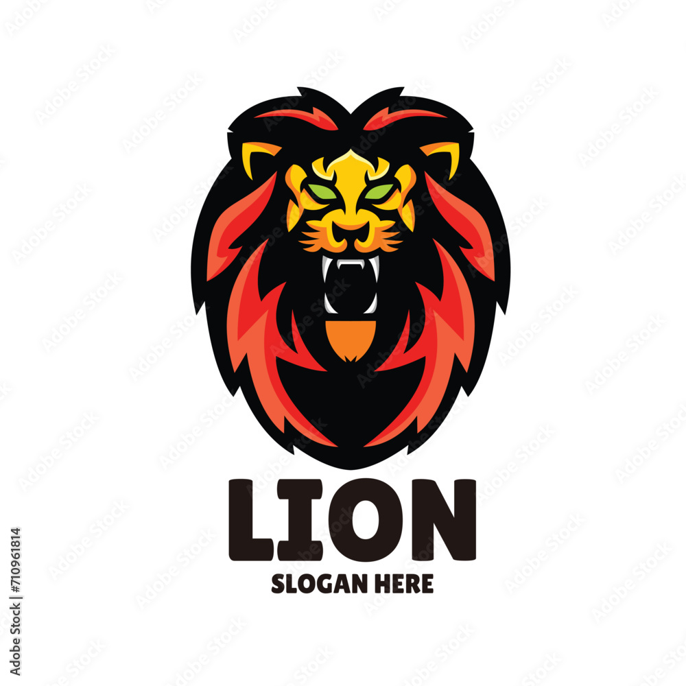 lion mascot logo esports illustration lion mascot logo esports illustration
