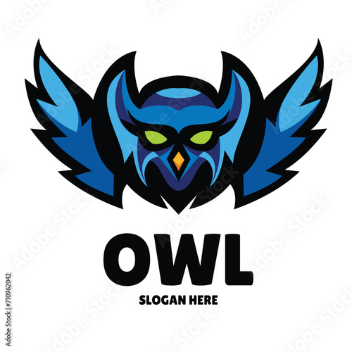 owl mascot logo esports illustration 