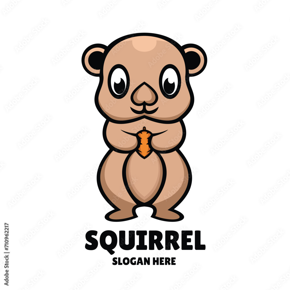 squirrel mascot logo esports illustration 
