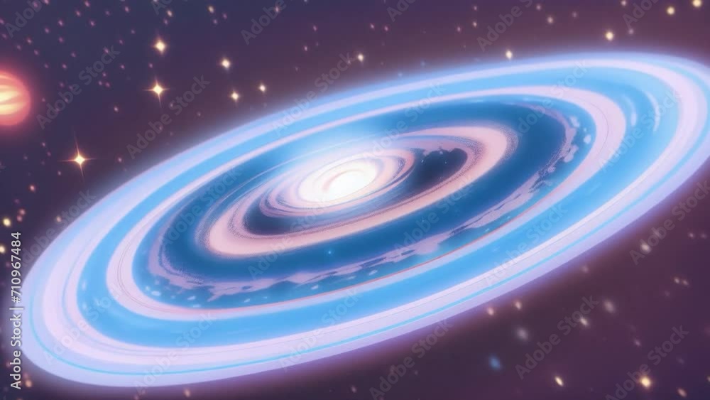 Massive colorful galaxy in space. Loopable. AI generated Massive colorful galaxy in space. Loopable. AI generated