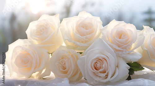 white roses background,Wedding background. Luxurious background design. In delicate shades. Postcard design, Banner, invitation, Website. 