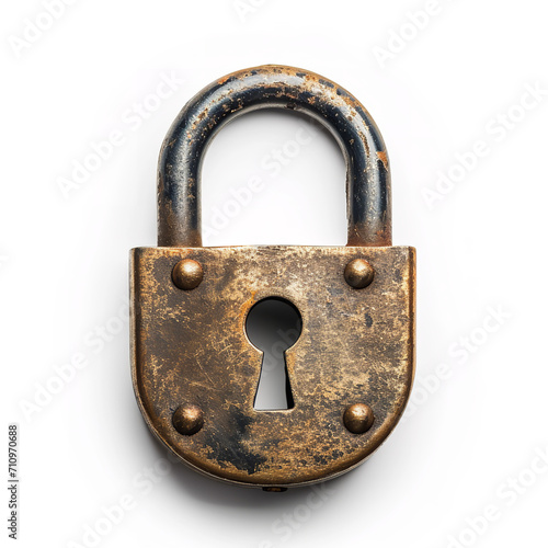 Padlock isolated on a white background