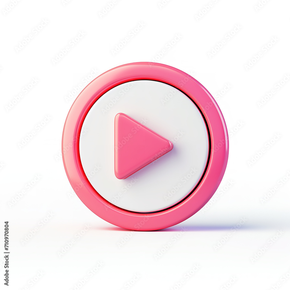 Play icon isolated on a white background Play icon isolated on a white background