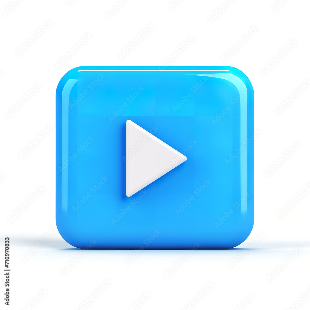 Play icon isolated on a white background Play icon isolated on a white background