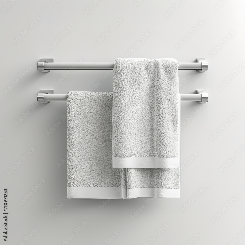Obraz premium Towel rail on a white background