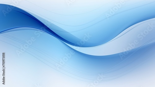 Minimalistic Blue Abstract Curve Lines Background for Presentation Design AI Generated