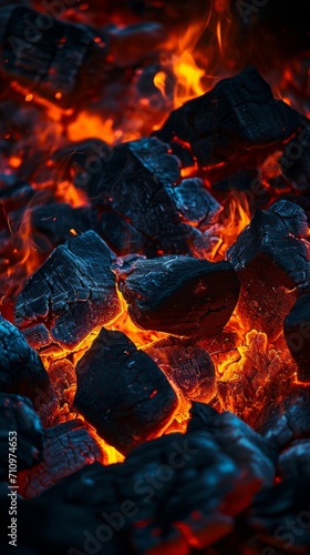 Close-Up of Fire With Rocks on It