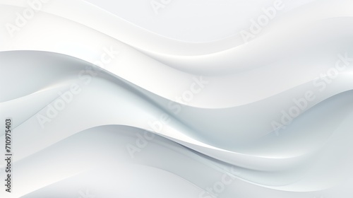 Minimalistic Clean White Background with Modern Wavy Abstract Design AI Generated