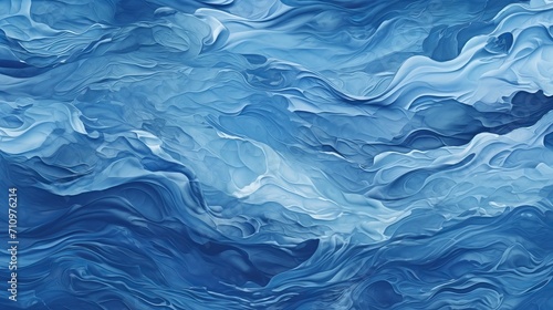 A blue design is featured on the water ripple texture background.
