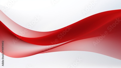 Minimalistic Clean Red Curve on White Background Wallpaper AI Generated