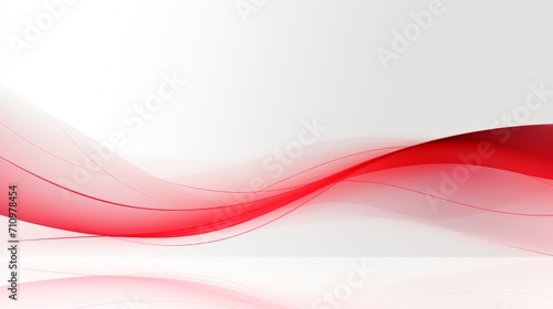 Minimalistic Clean Red Curve on White Background Wallpaper AI Generated