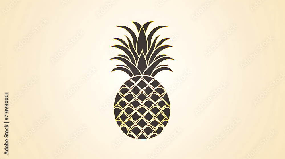 Obraz premium Elegant Art Deco Pineapple
