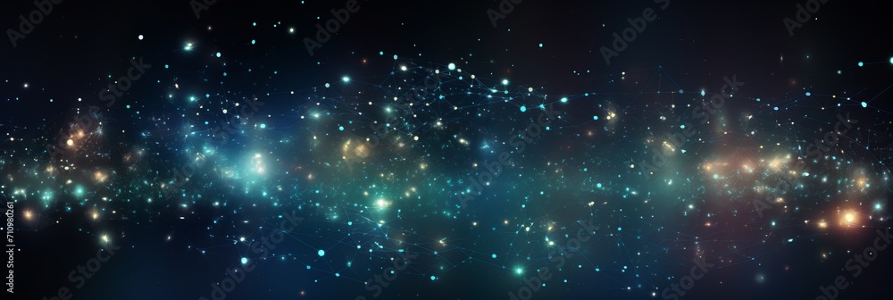 Dynamic big data visualization in abstract space background with interconnected networks Dynamic big data visualization in abstract space background with interconnected networks
