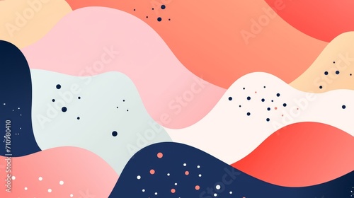 Colorful Hand-Drawn Shapes on Minimalist Background AI Generated