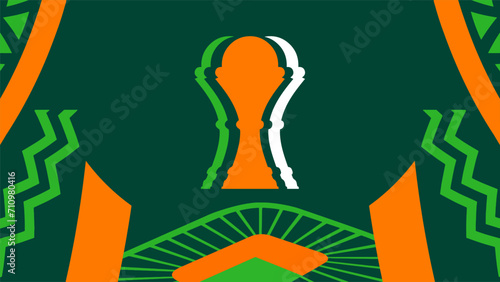 Africa Cup of Nations Cote d'Ivoire 2023-2024, Vector Logo and Illustration Background.