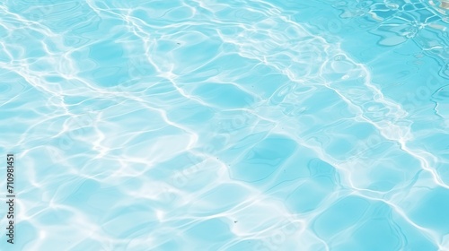 The background of the swimming pool's water has a texture similar to that of sunlight.