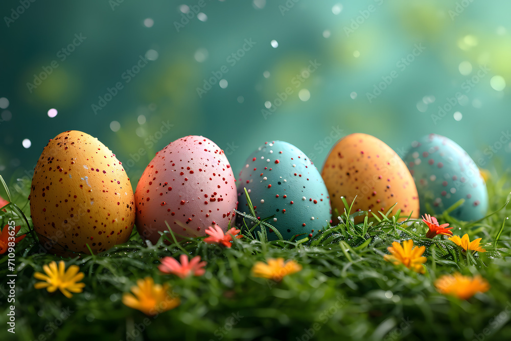 Easter eggs, holiday and tradition